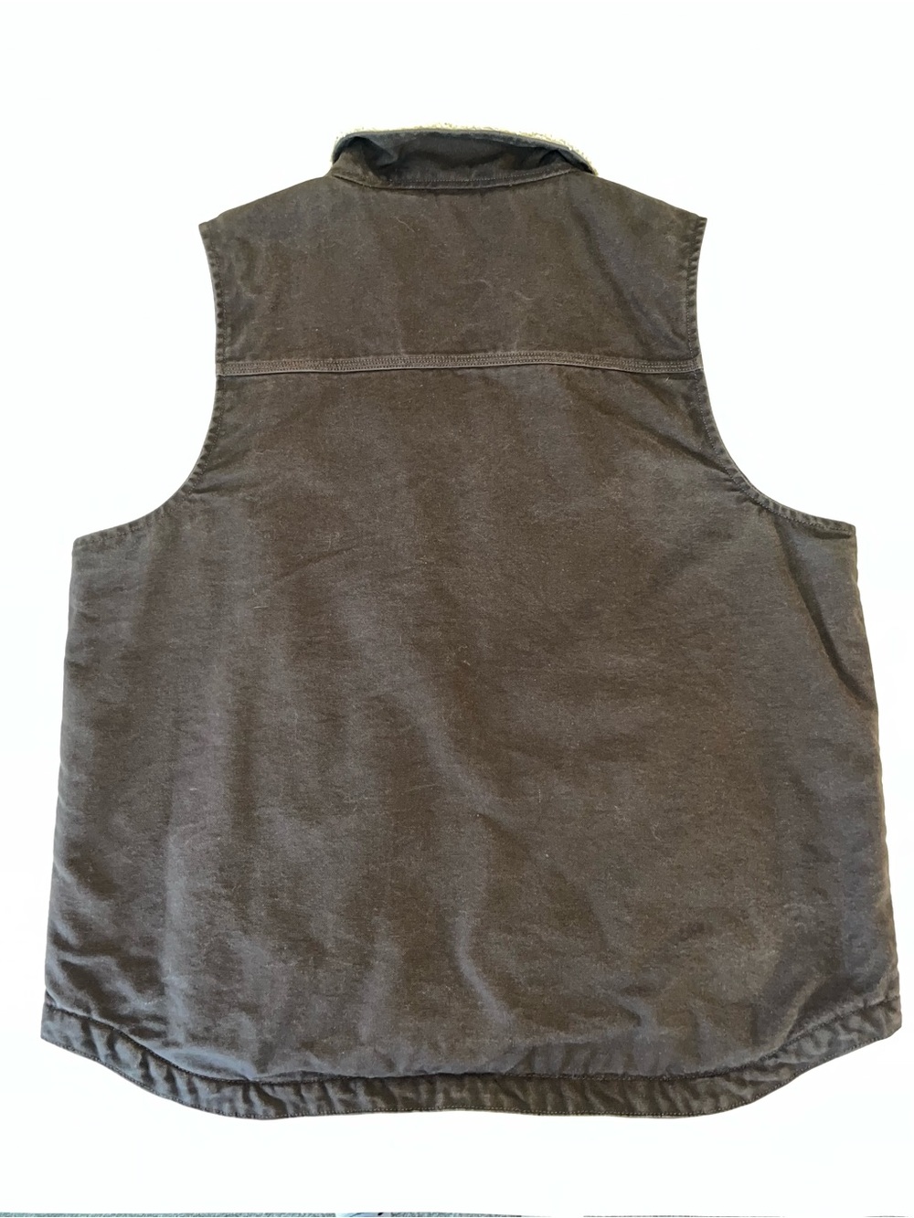 Carhartt Men’s Sherpa Lined Mock Neck Vest Dark Brown Size L - Picture 9 of 12